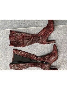 Chinese Laundry Red Snake Skin Color